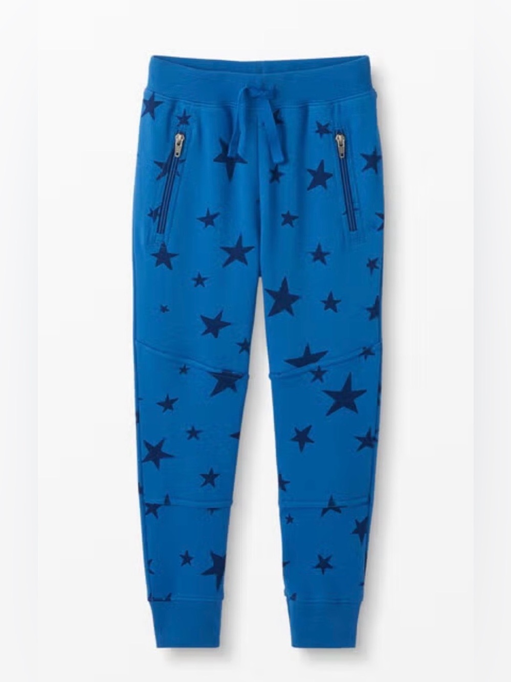 Hanna Andersson Double Knee Slim Sweatpants, Color: Lookout Blue, Size: 140cm/10